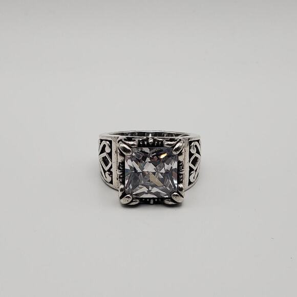 SILPADA RETIRED Sterling Silver 925 Uptown Cubic Zirconia Ring Size 5.5 R0981 - Picture 2 of 10